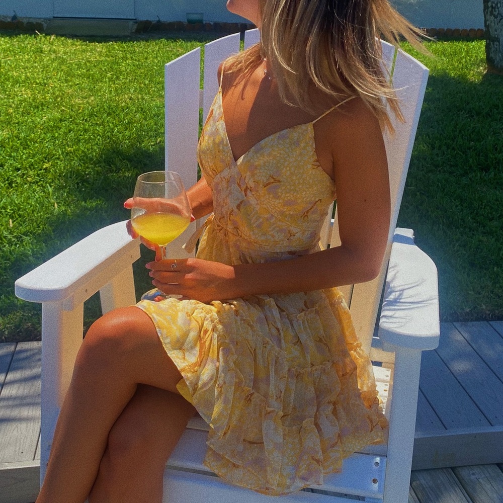 Yellow floral dress